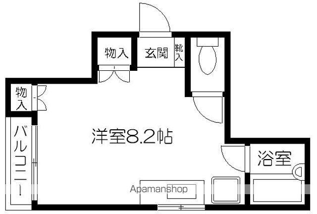 M-上通並木坂(ワンルーム/6階)の間取り写真