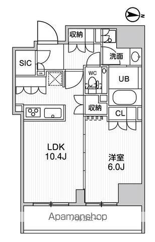 ガリシア森下Ⅴ(1LDK/5階)の間取り写真