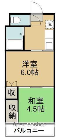 コーポラス中倉(2K/4階)の間取り写真