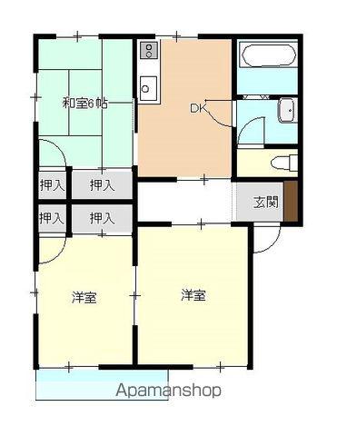 フレグランスC(3DK/2階)の間取り写真