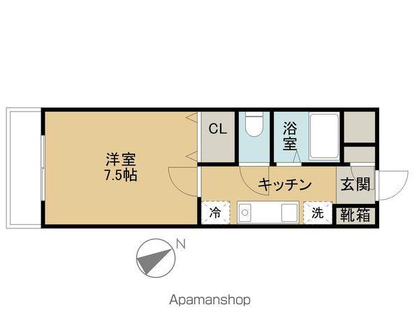 アクティブパレス旭ヶ丘(1K/2階)の間取り写真