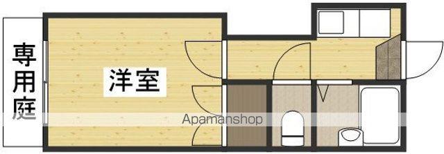 旭本町第2レジデンス(1K/1階)の間取り写真