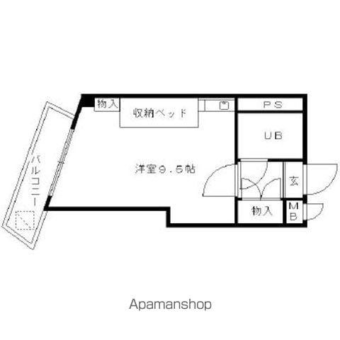 ジャパンハイツプリマベーラ六本松(ワンルーム/8階)の間取り写真