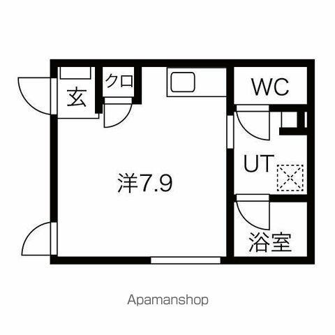 プリシェール杉栄(ワンルーム/1階)の間取り写真