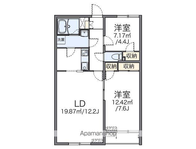 レオネクストソシア野遠(2LDK/2階)の間取り写真