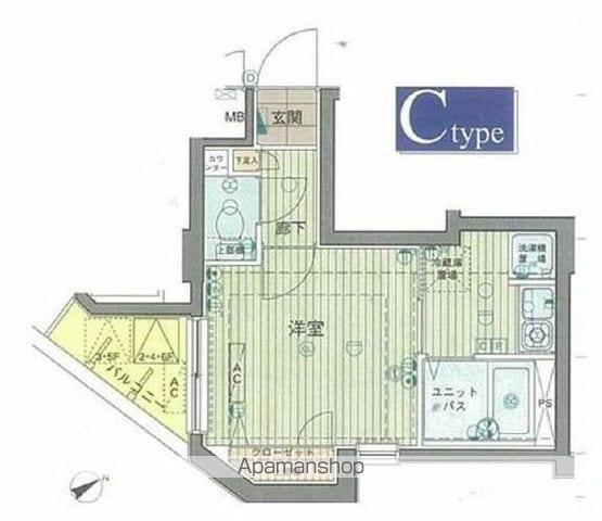 プレール荻窪弐番館(1K/4階)の間取り写真