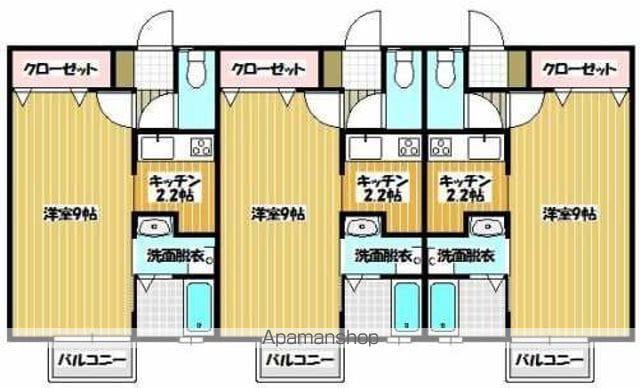 MスクエアⅥ(ワンルーム/1階)の間取り写真