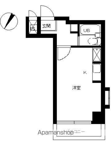 スカイコート横浜真金町(ワンルーム/4階)の間取り写真