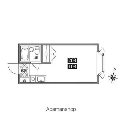 アルカディア中野(ワンルーム/1階)の間取り写真
