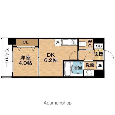 ALIVISKITAUMEDA(1DK/9階)の間取り写真