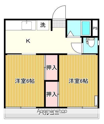 アイボリーハウス(2K/2階)の間取り写真