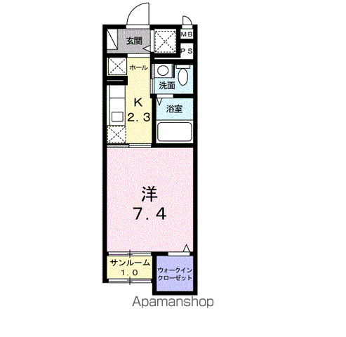 ボニート・トルチャ(1K/1階)の間取り写真