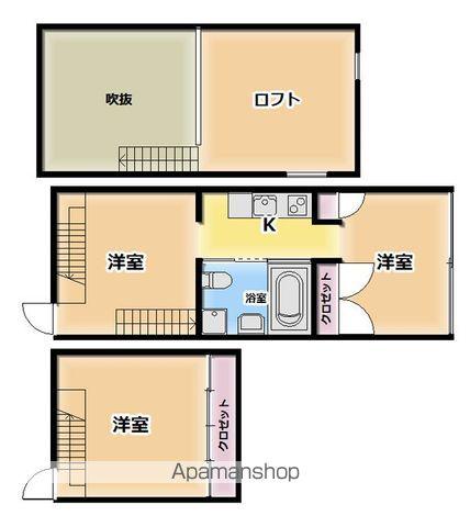 京都みやび(3K/5階)の間取り写真