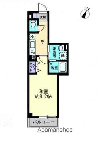 レジデンシア西宝町(1K/3階)の間取り写真
