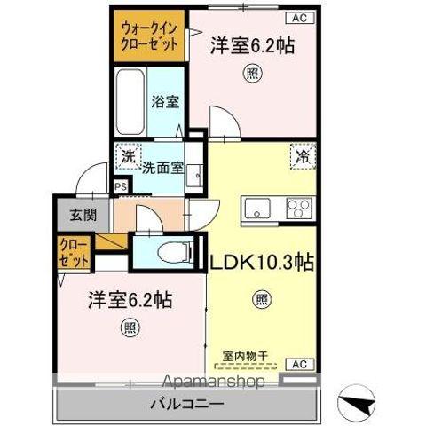 ブランシェ・ネスト (2LDK/3階)の間取り写真