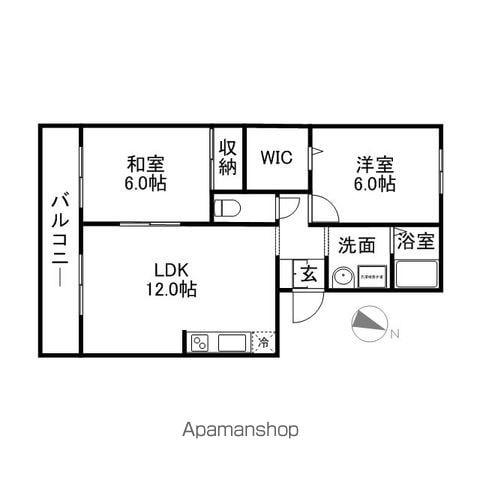 ボヌール藤(2LDK/3階)の間取り写真