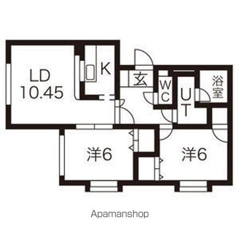 ルシェルⅠ(2LDK/3階)の間取り写真