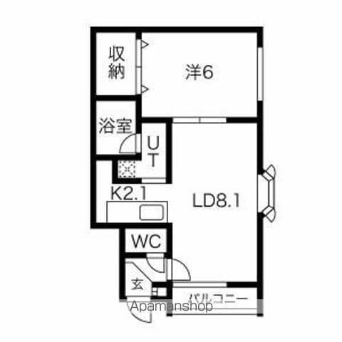 マリーマンション(1LDK/1階)の間取り写真