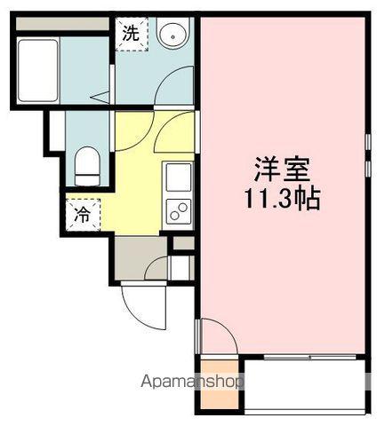 CASA明月(1K/1階)の間取り写真