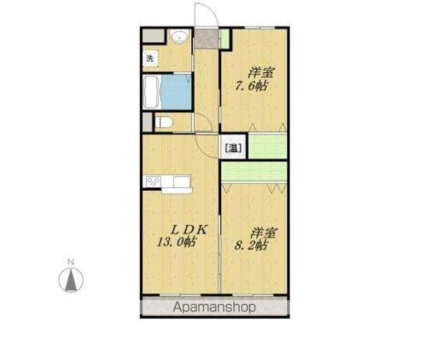 アリビオグランデ木田(2LDK/3階)の間取り写真