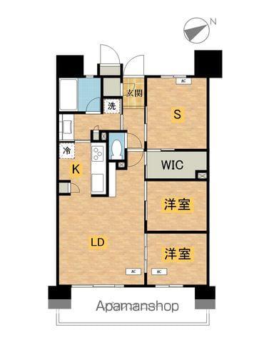 八王子レジデンス(2LDK/11階)の間取り写真