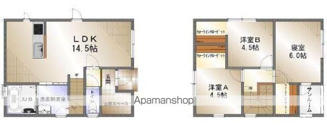 高松琴平電鉄琴平線 円座駅 徒歩8分 2階建 築7年(3LDK)の間取り写真