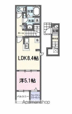 アルバスラピスⅢ(1LDK/2階)の間取り写真