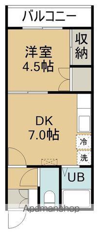 幸栄タウン(1DK/2階)の間取り写真