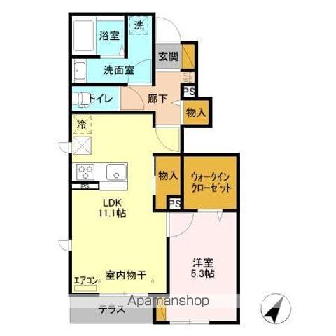 フォレヴィラージュ C(1LDK/1階)の間取り写真