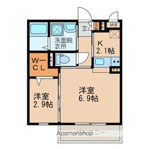 ERIOS COURT KⅡ(2K/1階)の間取り写真