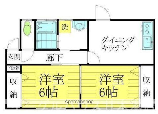 久大本線 筑後吉井駅 徒歩93分 1階建 築21年(2DK)の間取り写真