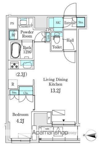 ASMACI MAISON両国Ⅰ(1LDK/8階)の間取り写真