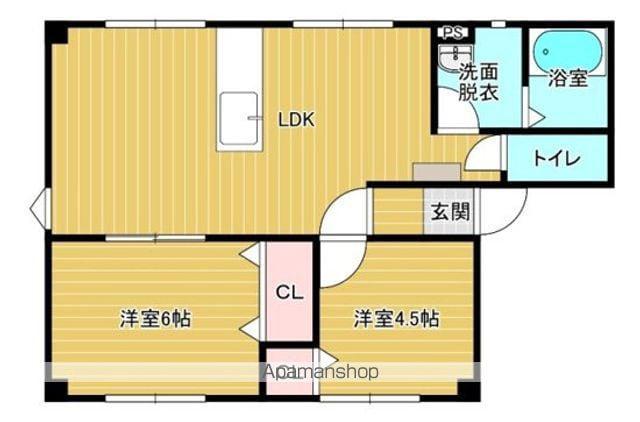 プラドールC(2LDK/1階)の間取り写真