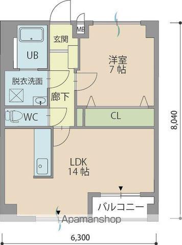 ウィステリア櫻小路(1LDK/5階)の間取り写真