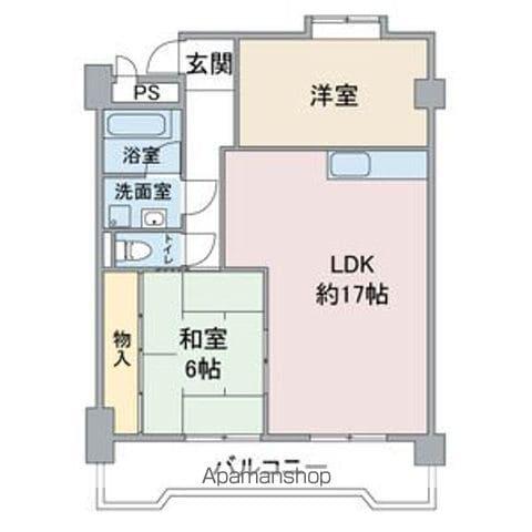 エクセルサンパーク(2LDK/1階)の間取り写真