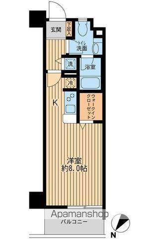 日本橋ファーストレジデンス(1K/8階)の間取り写真