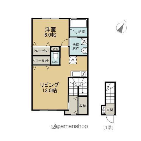 NEXT(1LDK/2階)の間取り写真