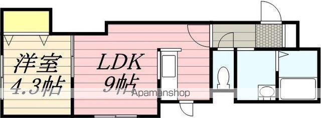 小樽駅前プレジデント(1LDK/5階)の間取り写真