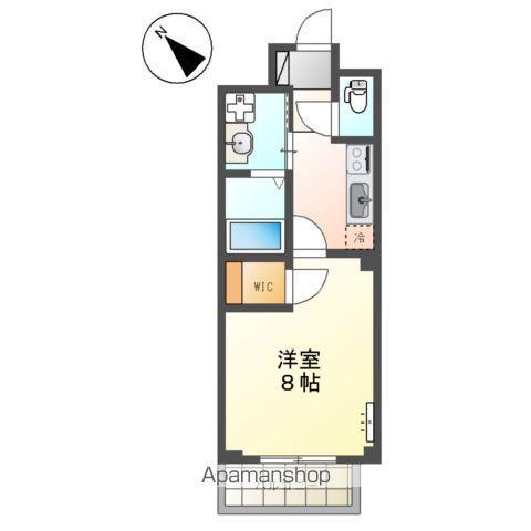 I・N香ヶ丘(1K/2階)の間取り写真