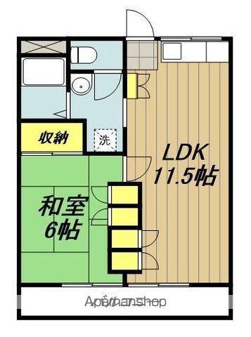 第2金子コーポ 1階階 間取り
