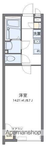クレイノティアラ(1K/1階)の間取り写真