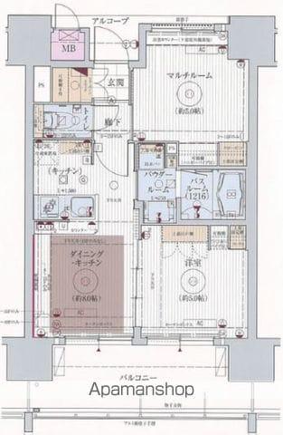 エステムプラザ福岡・県庁前ネオシス(2DK/6階)の間取り写真