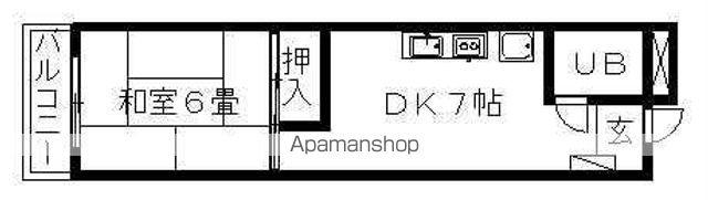 ファーストレジデンスユタカ(1DK/4階)の間取り写真