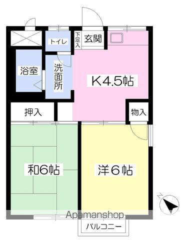 メゾンド西春(2DK/2階)の間取り写真