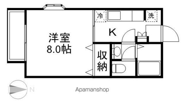 アドミラブールコート(1K/2階)の間取り写真