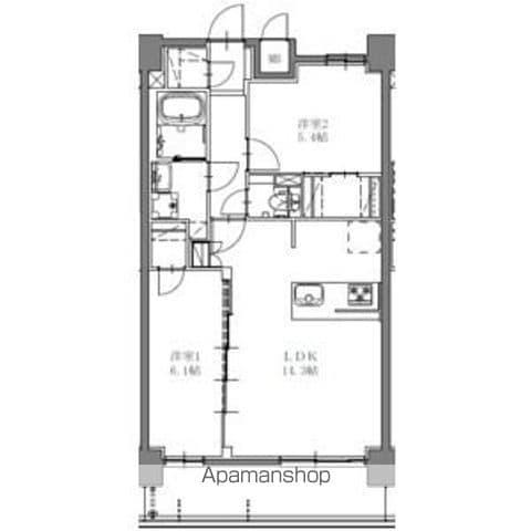 SーRESIDENCE上社AUREATE 12月契(2LDK/5階)の間取り写真