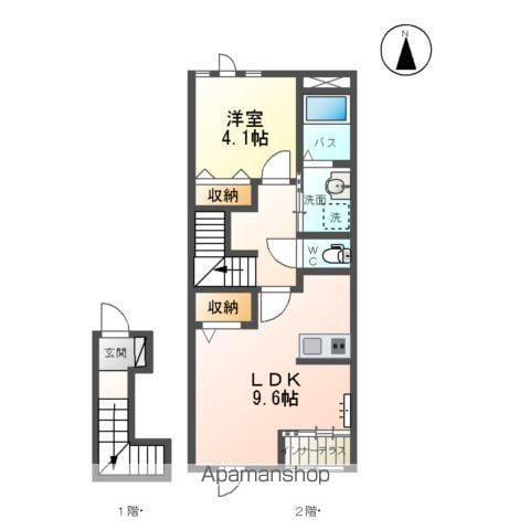 ベルガーフ・エフ(1LDK/2階)の間取り写真