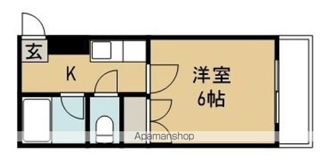 プレステージ横田(1K/3階)の間取り写真