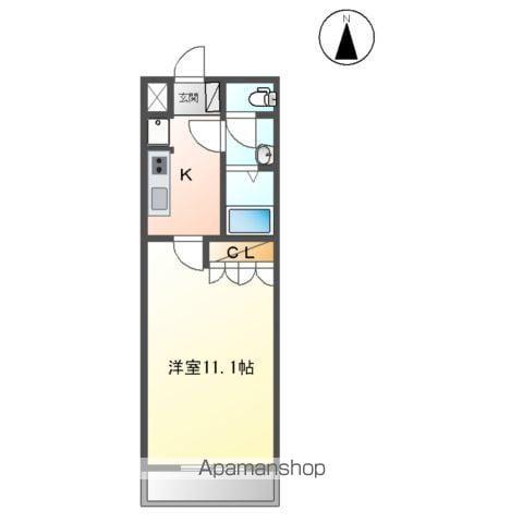 エヴァー グリーン(1K/2階)の間取り写真