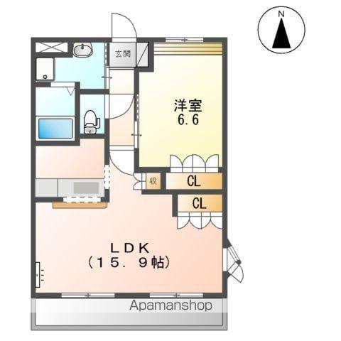名鉄広見線 新可児駅 バス乗車時間：15分 可児川合停バス停で下車 徒歩9分 2階建 築22年(1LDK/2階)の間取り写真